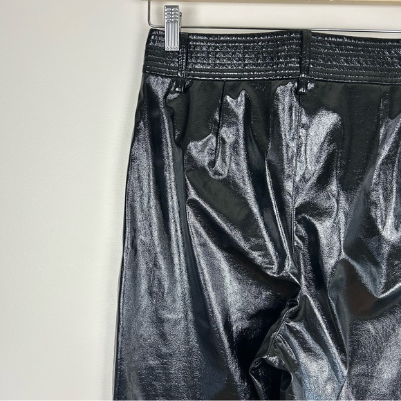 Wilfred Aritzia funk pant High-rise, glossy vinyl black pants size 8 - Picture 6 of 9